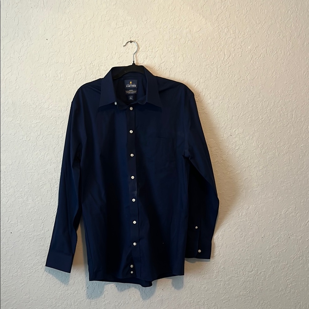 Stafford Blue Dress Shirt Classic Design